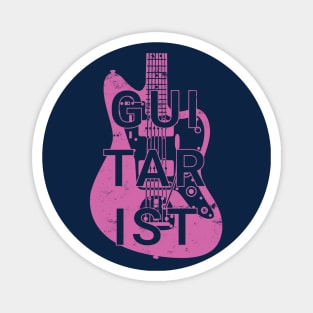 Guitarist Electric Guitar Body Pink Color Magnet